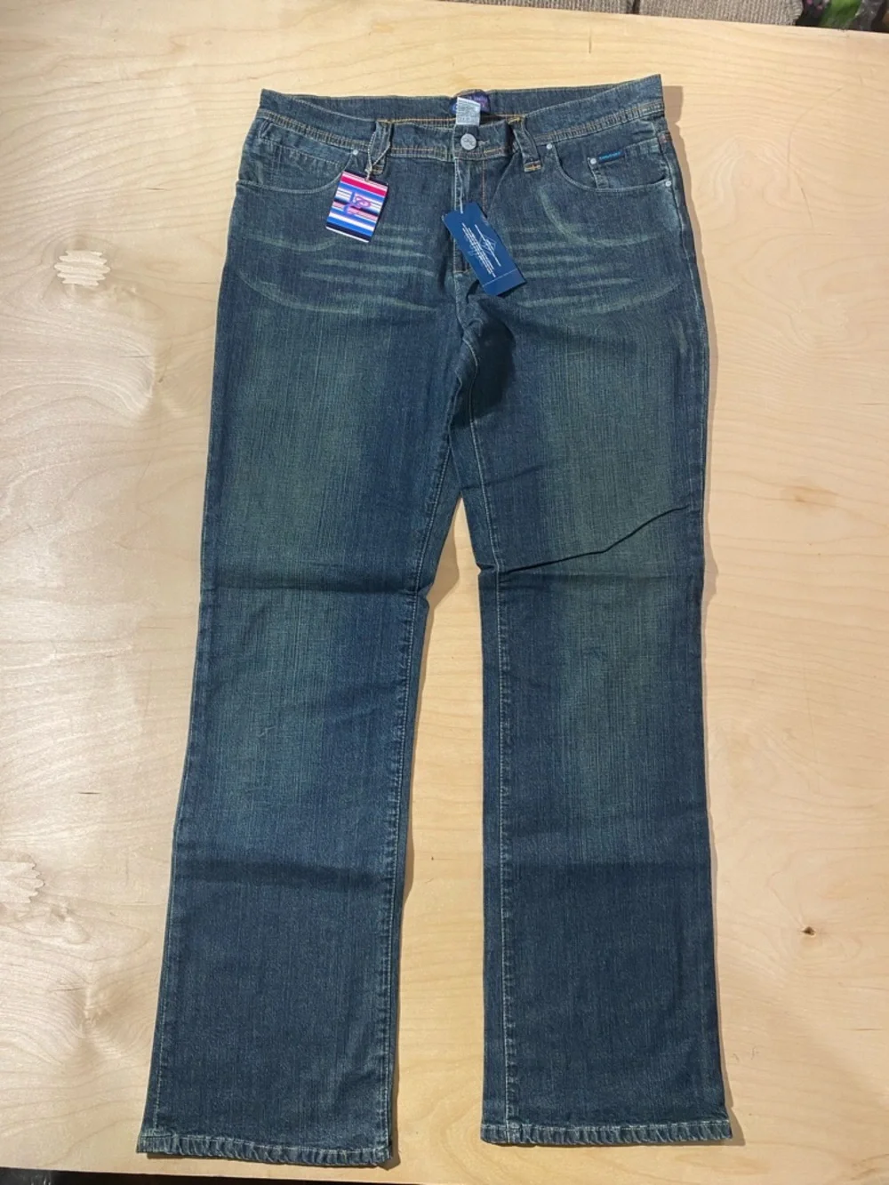 Y2K Lady Enyce Dark Wash Straight Leg Jeans 32 (RB)